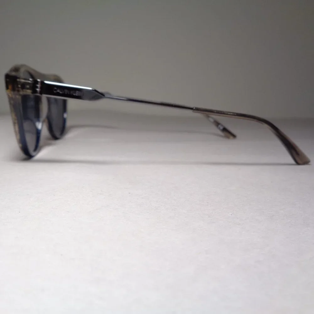 Calvin Klein CK20701S Taupe Blue Horn New Men's Sunglasses
